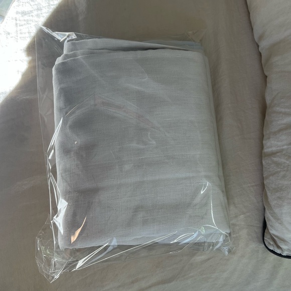 Quince Heavyweight Linen Blackout Curtain One Panel 48x84 Cream Sand - Picture 4 of 4